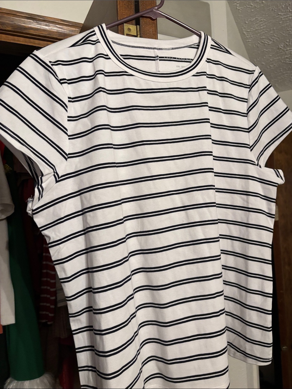 Striped Black & White Short Sleeve Tee